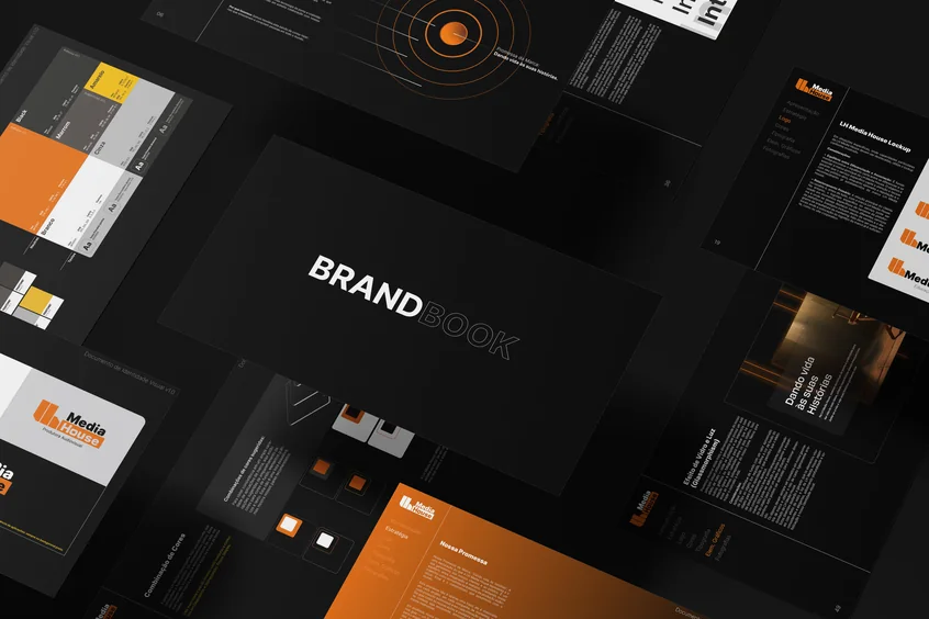 Pranchas do brandbook da LH Media House