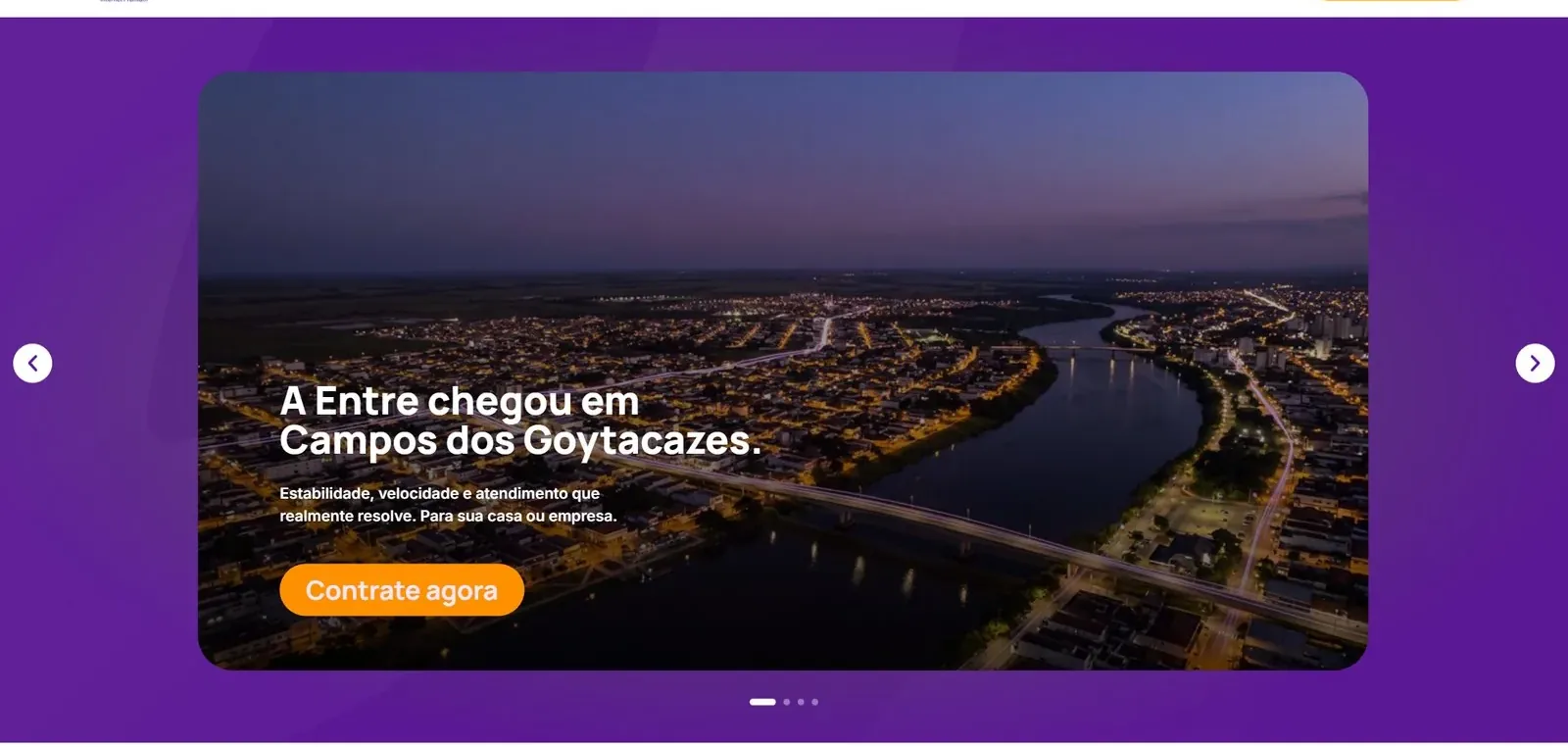 Home do site da Entre